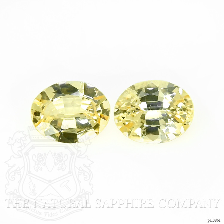 0.73 Ct.Tw. Yellow Sapphire Pair from Ceylon (Sri Lanka)