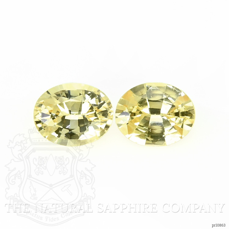 0.84 Ct.Tw. Yellow Sapphire Pair from Ceylon (Sri Lanka)