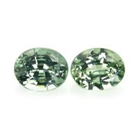 0.82&nbsp;Ct.Tw.Total Carat Weight Green Sapphire Pair from Ceylon (Sri Lanka) Video