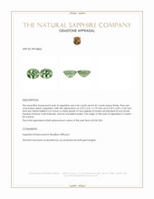 0.86 Ct.Tw.Total Carat Weight Green Sapphire Pair from Ceylon (Sri Lanka) Appraisal