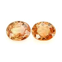 0.81&nbsp;Ct.Tw.Total Carat Weight Yellowish Orange Sapphire Pair from Ceylon (Sri Lanka) Video