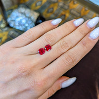 1.63 Ct.Tw.Total Carat Weight Ruby Pair from Mozambique Life Style