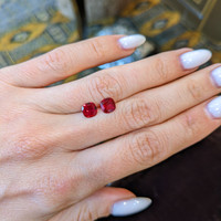 1.53 Ct.Tw.Total Carat Weight Ruby Pair from Mozambique Life Style
