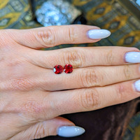 1.58&nbsp;Ct.Tw.Total Carat Weight Ruby Pair from Mozambique Life Style