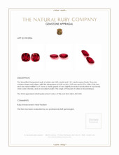 1.86 Ct.Tw.Total Carat Weight Ruby Pair from Mozambique Appraisal