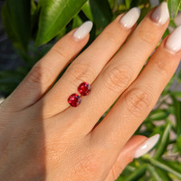 1.86 Ct.Tw.Total Carat Weight Ruby Pair from Mozambique Life Style