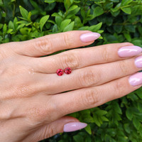 1.20 Ct.Tw.Total Carat Weight Ruby Pair from Mozambique Life Style