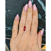 1.20 Ct.Tw.Total Carat Weight Ruby Pair from Mozambique Life Style