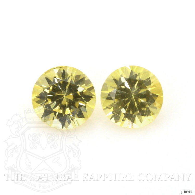 0.60 Ct.Tw. Yellow Sapphire Pair from Ceylon (Sri Lanka)