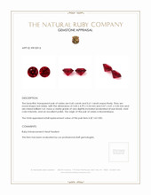 1.21 Ct.Tw.Total Carat Weight Ruby Pair from Mozambique Appraisal