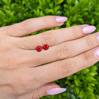 1.21 Ct.Tw.Total Carat Weight Ruby Pair from Mozambique Life Style