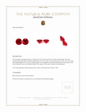 1.10 Ct.Tw.Total Carat Weight Ruby Pair from Mozambique Appraisal