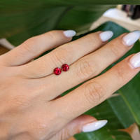 1.10&nbsp;Ct.Tw.Total Carat Weight Ruby Pair from Mozambique Life Style