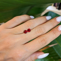 1.22 Ct.Tw.Total Carat Weight Ruby Pair from Mozambique Life Style
