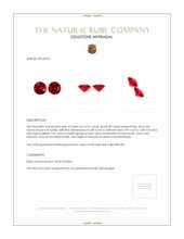 1.03 Ct.Tw.Total Carat Weight Ruby Pair from Mozambique Appraisal