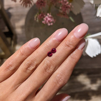 1.03&nbsp;Ct.Tw.Total Carat Weight Ruby Pair from Mozambique Life Style
