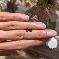 1.03 Ct.Tw.Total Carat Weight Ruby Pair from Mozambique Life Style