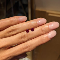 1.12 Ct.Tw.Total Carat Weight Ruby Pair from Mozambique Life Style