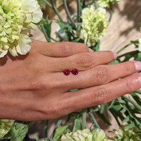 1.21&nbsp;Ct.Tw.Total Carat Weight Ruby Pair from Mozambique Life Style