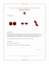1.12 Ct.Tw.Total Carat Weight Ruby Pair from Mozambique Appraisal