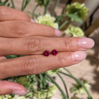 1.12 Ct.Tw.Total Carat Weight Ruby Pair from Mozambique Life Style