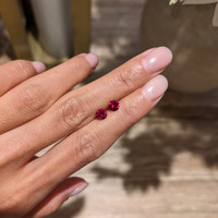1.12 Ct.Tw.Total Carat Weight Ruby Pair from Mozambique Life Style