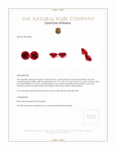 1.25 Ct.Tw.Total Carat Weight Ruby Pair from Mozambique Appraisal