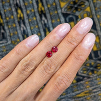 1.25 Ct.Tw.Total Carat Weight Ruby Pair from Mozambique Life Style