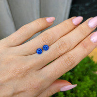 1.68&nbsp;Ct.Tw.Total Carat Weight Blue Sapphire Pair from Ceylon (Sri Lanka) Life Style