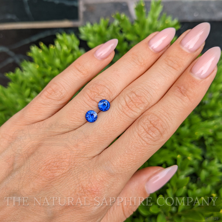 1.76 Ct.Tw. Blue Sapphire Pair from Ceylon (Sri Lanka)