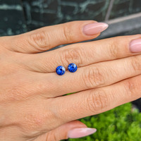 1.76&nbsp;Ct.Tw.Total Carat Weight Blue Sapphire Pair from Ceylon (Sri Lanka) Life Style
