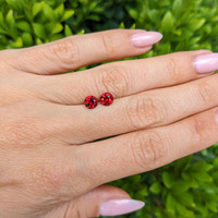 1.30 Ct.Tw.Total Carat Weight Ruby Pair from Mozambique Life Style
