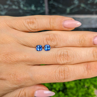 1.47&nbsp;Ct.Tw.Total Carat Weight Blue Sapphire Pair from Ceylon (Sri Lanka) Life Style
