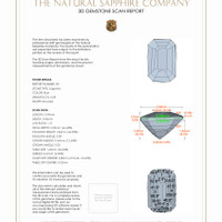 1.13 Ct.Tw.Total Carat Weight Blue Sapphire Pair from Ceylon (Sri Lanka) 3 D Scan Report