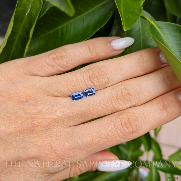 1.06 Ct.Tw. Blue Sapphire Pair from Ceylon (Sri Lanka)