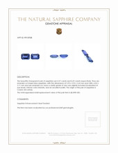 1.26 Ct.Tw.Total Carat Weight Blue Sapphire Pair from Ceylon (Sri Lanka) Appraisal