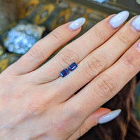 1.26&nbsp;Ct.Tw.Total Carat Weight Blue Sapphire Pair from Ceylon (Sri Lanka) Life Style