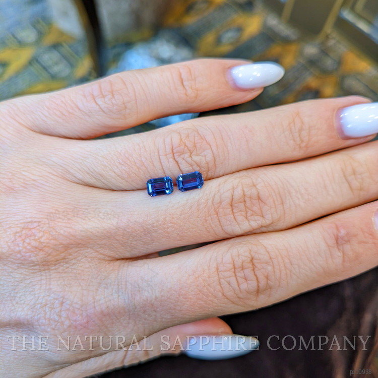 1.26 Ct.Tw. Blue Sapphire Pair from Ceylon (Sri Lanka)