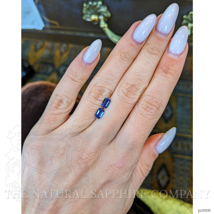 1.19 Ct.Tw. Blue Sapphire Pair from Ceylon (Sri Lanka)