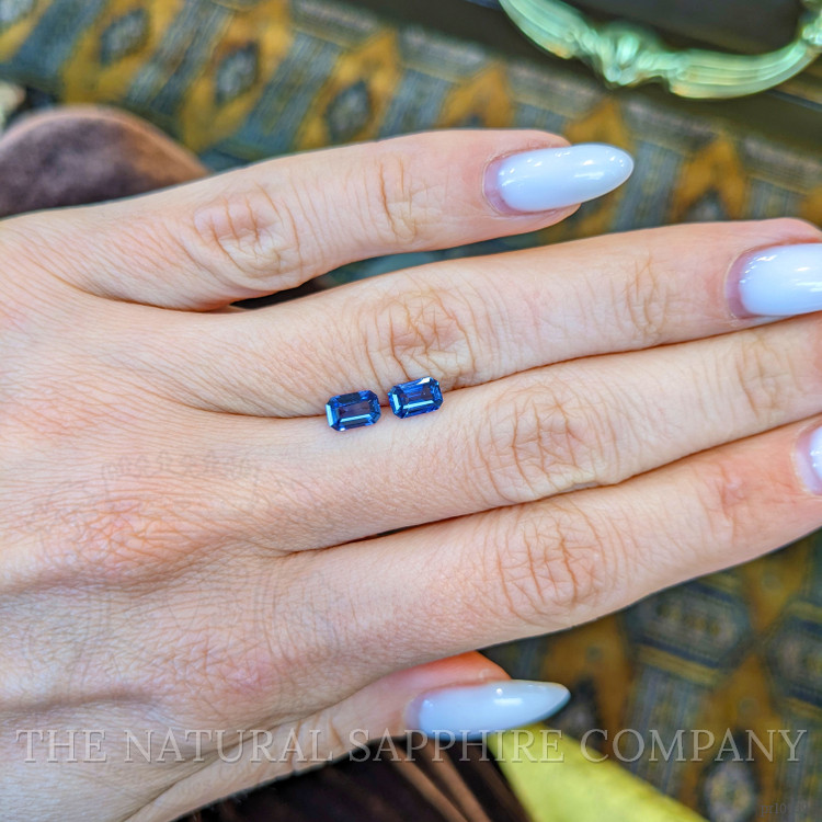 1.19 Ct.Tw. Blue Sapphire Pair from Ceylon (Sri Lanka)