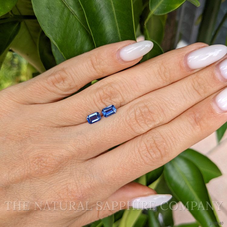 1.17 Ct.Tw. Blue Sapphire Pair from Ceylon (Sri Lanka)