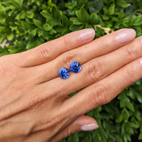 8.24&nbsp;Ct.Tw.Total Carat Weight Blue Sapphire Pair from Ceylon (Sri Lanka) Life Style