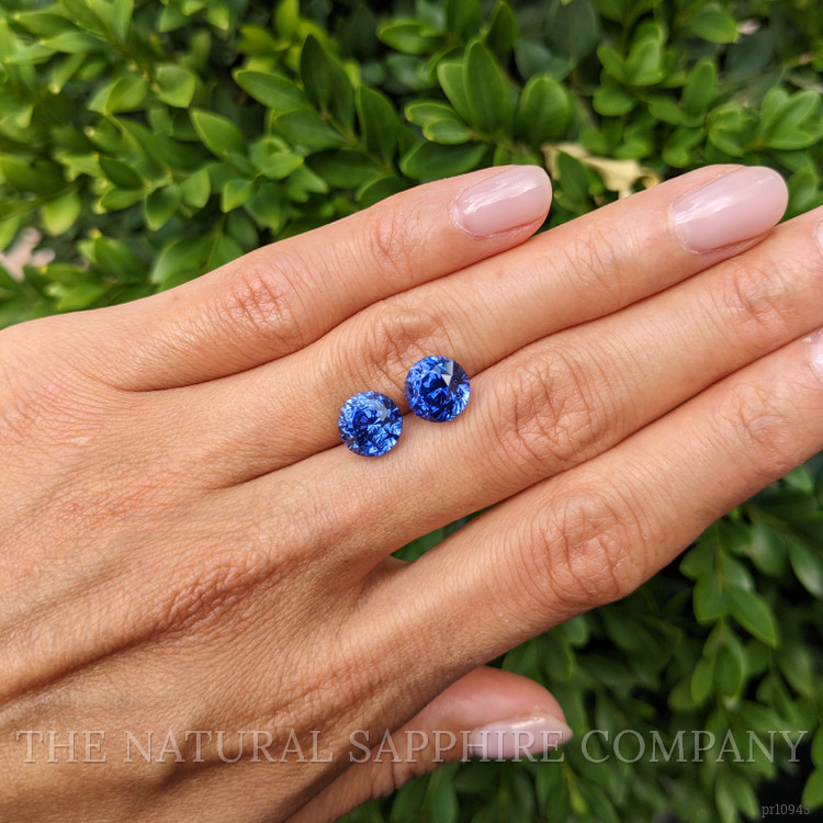8.24 Ct.Tw. Blue Sapphire Pair from Ceylon (Sri Lanka)