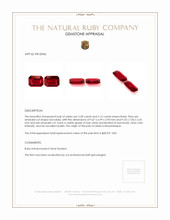 4.44 Ct.Tw.Total Carat Weight Ruby Pair from Mozambique Appraisal