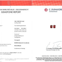 4.44 Ct.Tw.Total Carat Weight Ruby Pair from Mozambique Scan Report