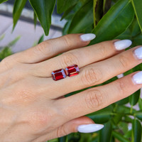 4.44 Ct.Tw.Total Carat Weight Ruby Pair from Mozambique Life Style