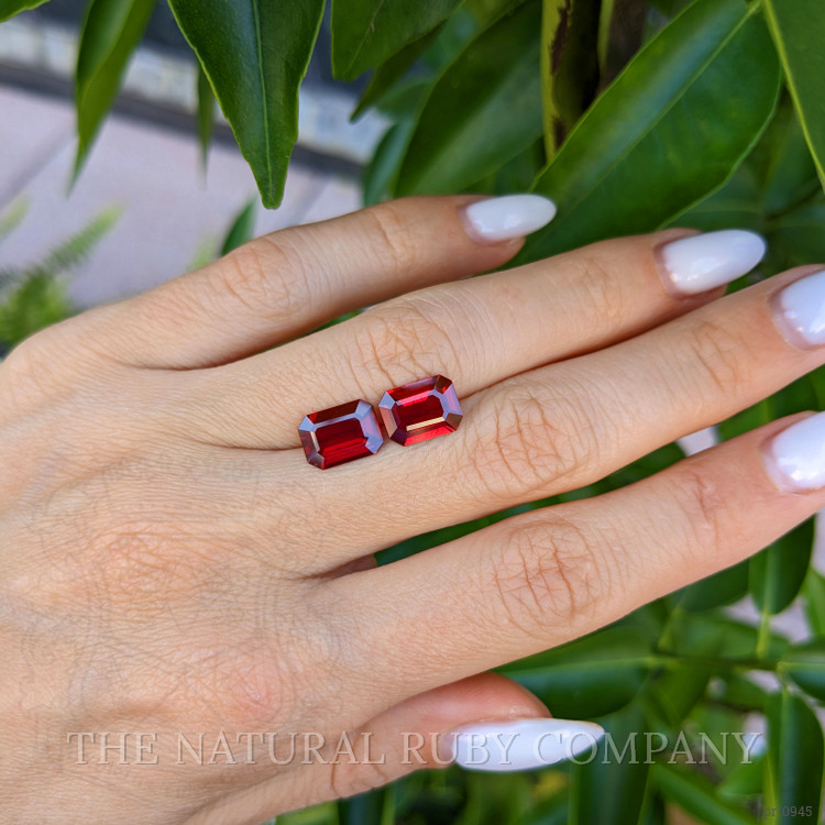 4.44 Ct.Tw. Ruby Pair from Mozambique