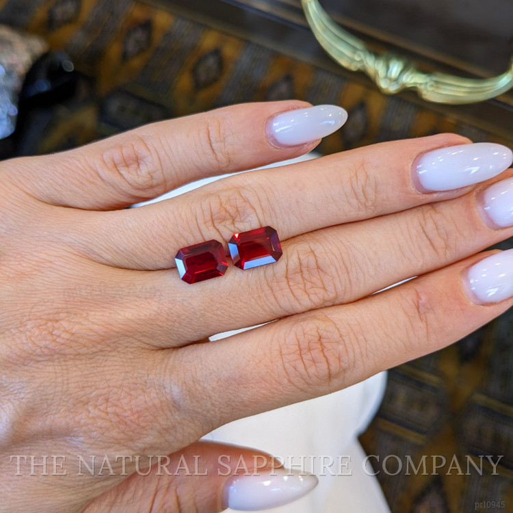 4.44 Ct.Tw. Ruby Pair from Mozambique