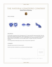 1.66 Ct.Tw.Total Carat Weight Violetish Blue Tanzanite Pair from Tanzania Appraisal
