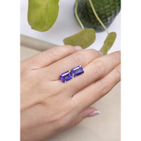 4.67 Ct.Tw.Total Carat Weight Tanzanite Pair from Tanzania Life Style